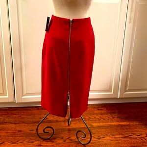 NWT red shirt full zippered back.Size 6.Sandra Angelozzi.Matching jacket listed.